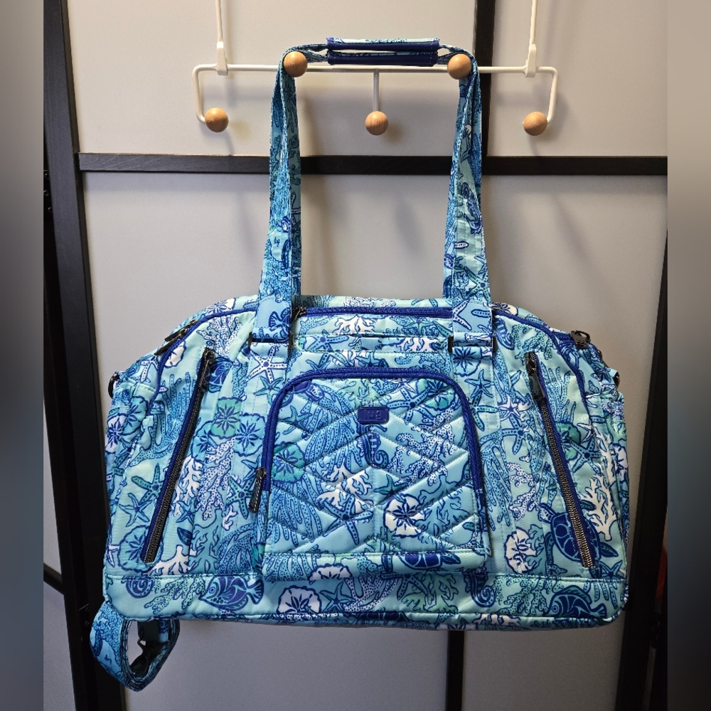 Lug Propeller 2 Overnight Bag with Adjustable/Removable Strap in Sealife Blue